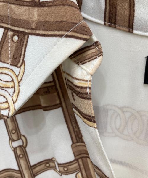 LAUREN RALPH LAUREN（ローレンラルフローレン）LAUREN RALPH LAUREN (ローレンラルフローレン) 総柄ブラウスワンピース アイボリー サイズ:6の古着・服飾アイテム