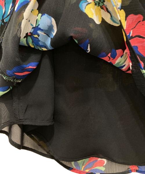 LAUREN RALPH LAUREN（ローレンラルフローレン）LAUREN RALPH LAUREN (ローレンラルフローレン) フリルブラウス ブラック サイズ:Ｍの古着・服飾アイテム