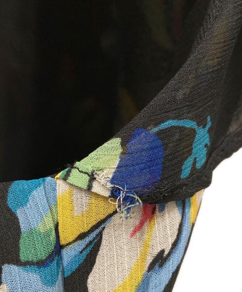 LAUREN RALPH LAUREN（ローレンラルフローレン）LAUREN RALPH LAUREN (ローレンラルフローレン) フリルブラウス ブラック サイズ:Ｍの古着・服飾アイテム