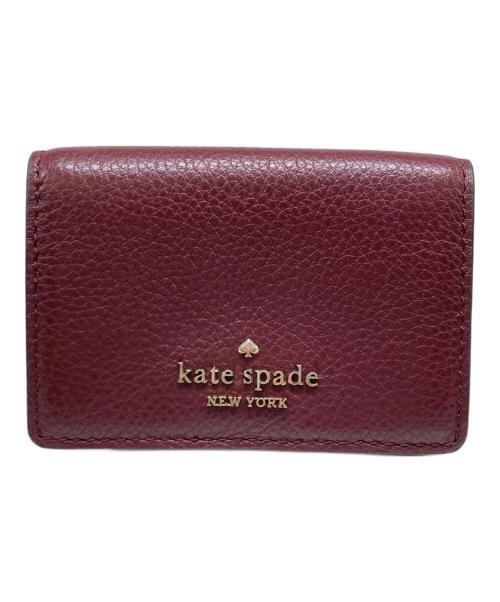 Kate Spade（ケイトスペード）Kate Spade (ケイトスペード) コンパクトウォレット ボルドーの古着・服飾アイテム