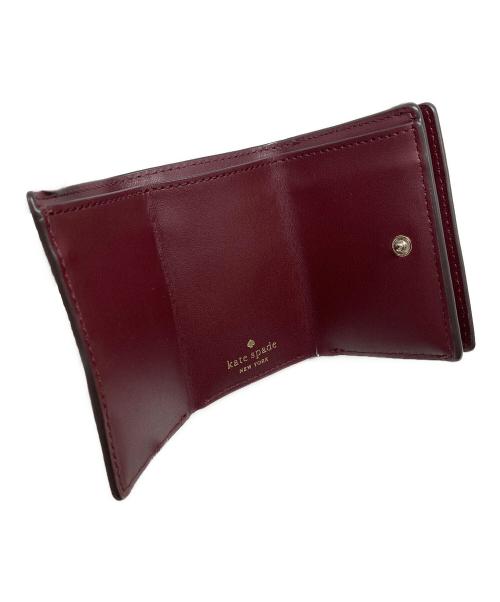 Kate Spade（ケイトスペード）Kate Spade (ケイトスペード) コンパクトウォレット ボルドーの古着・服飾アイテム
