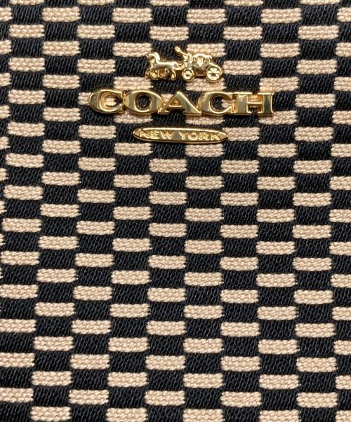 COACH（コーチ）COACH (コーチ) ミニケルシーサッチェル ショルダーバッグ ベージュ×ブラックの古着・服飾アイテム