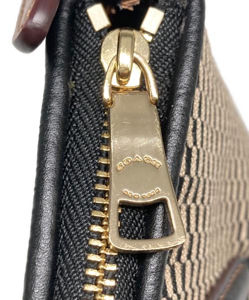 COACH（コーチ）COACH (コーチ) ミニケルシーサッチェル ショルダーバッグ ベージュ×ブラックの古着・服飾アイテム