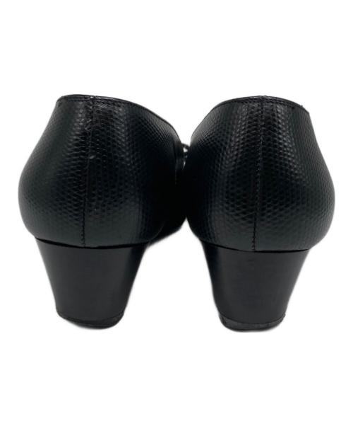 Salvatore Ferragamo（サルヴァトーレ フェラガモ）Salvatore Ferragamo (サルヴァトーレ フェラガモ) リボンパンプス ブラック サイズ:36 1/2の古着・服飾アイテム