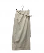 MIESROHEミースロエ）の古着「ベルトデザインストレートスカート」｜ホワイト
