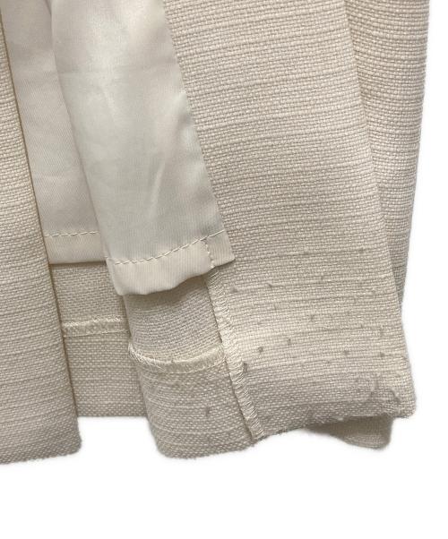 MIESROHE（ミースロエ）MIESROHE (ミースロエ) ベルトデザインストレートスカート ホワイトの古着・服飾アイテム