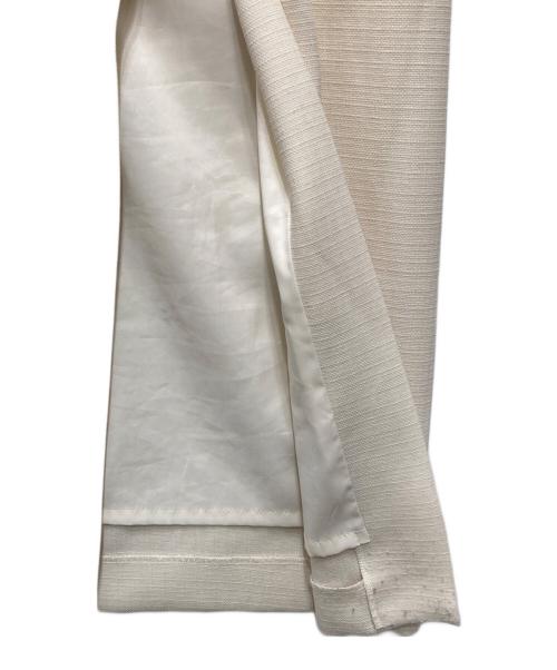 MIESROHE（ミースロエ）MIESROHE (ミースロエ) ベルトデザインストレートスカート ホワイトの古着・服飾アイテム