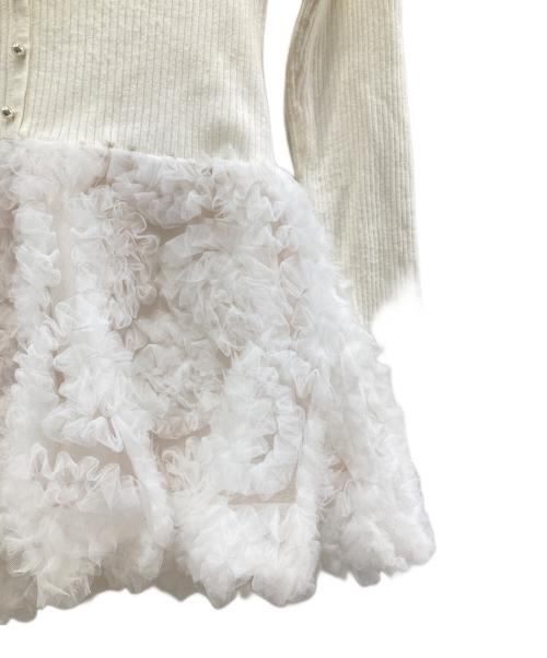 Rirandture（リランドチュール）Rirandture (リランドチュール) チュールバルーンペプラムニット ホワイト サイズ:Ｍの古着・服飾アイテム