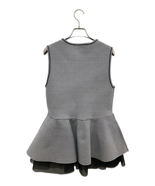 Rirandture（リランドチュール）Rirandture (リランドチュール) 配色レイヤードペプラムプルオーバー ホワイト×ブラック サイズ:Ｍの古着・服飾アイテム