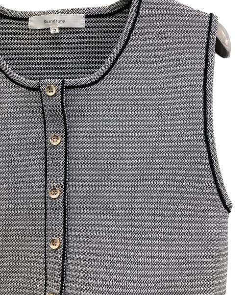 Rirandture（リランドチュール）Rirandture (リランドチュール) 配色レイヤードペプラムプルオーバー ホワイト×ブラック サイズ:Ｍの古着・服飾アイテム