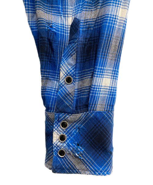 RAFU（ラフ）Rafu (ラフ) Western Shirt/ウエスターンシャツ ブルー サイズ:LARGEの古着・服飾アイテム