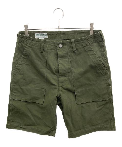 SASSAFRAS（ササフラス）SASSAFRAS (ササフラス) ハーフパンツ オリーブ サイズ:Mの古着・服飾アイテム