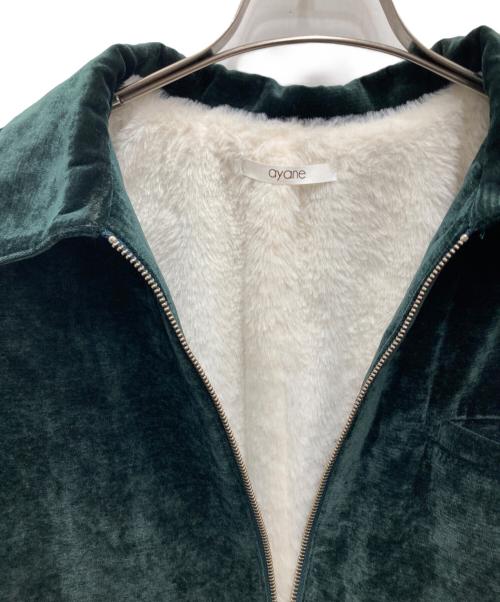 Ayane（アヤネ）Ayane (アヤネ) 裏ファー別珍ブルゾン グリーン サイズ:38 未使用品の古着・服飾アイテム