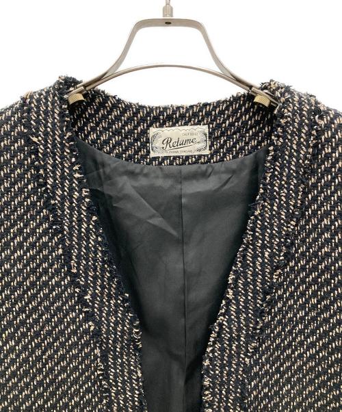 JOURNAL STANDARD relume（ジャーナルスタンダード レリューム）JOURNAL STANDARD relume (ジャーナルスタンダード レリューム) コットンツイードジレ ブラック サイズ:Fの古着・服飾アイテム