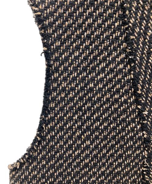 JOURNAL STANDARD relume（ジャーナルスタンダード レリューム）JOURNAL STANDARD relume (ジャーナルスタンダード レリューム) コットンツイードジレ ブラック サイズ:Fの古着・服飾アイテム