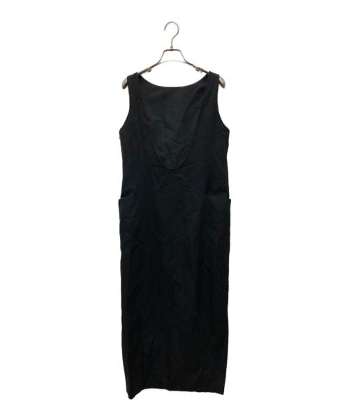 Noble（ノーブル）Noble (ノーブル) リネン混2WAYロングワンピース ブラック サイズ:38の古着・服飾アイテム