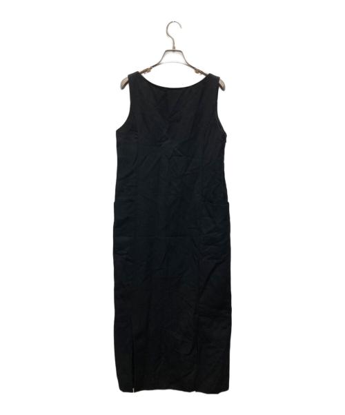 Noble（ノーブル）Noble (ノーブル) リネン混2WAYロングワンピース ブラック サイズ:38の古着・服飾アイテム