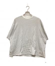 is-ness（イズネス）の古着「BALLOON BORDER SHORT SLEEVE T-SHIRT/バルーンボーダーTシャツ」｜ホワイト