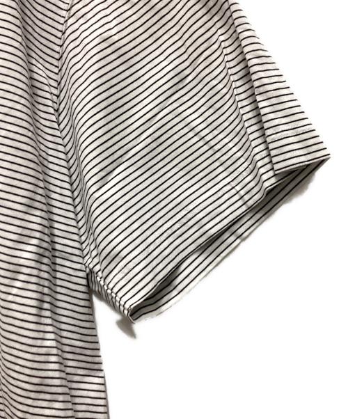 is-ness（イズネス）is-ness (イズネス) BALLOON BORDER SHORT SLEEVE T-SHIRT/バルーンボーダーTシャツ ホワイト サイズ:Mの古着・服飾アイテム