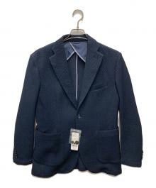 TETE HOMME（テット オム）の古着「ドットエアーサッカー ジャケット」｜ネイビー