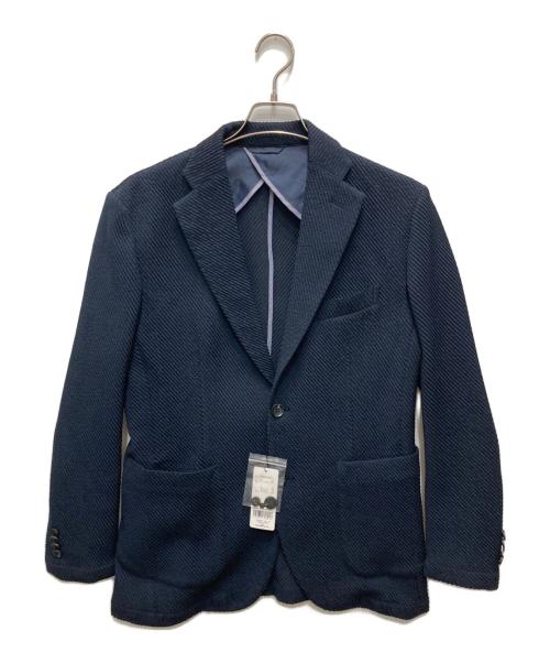 TETE HOMME（テット オム）TETE HOMME (テット オム) ドットエアーサッカー ジャケット ネイビー サイズ:M 未使用品の古着・服飾アイテム