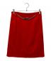 CELINE（セリーヌ）の古着「ロゴプレートチェーンタイトスカート」｜レッド