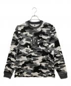BlackEyePatchブラックアイパッチ）の古着「HWC CAMO L/S TEE」｜ホワイト×グレー