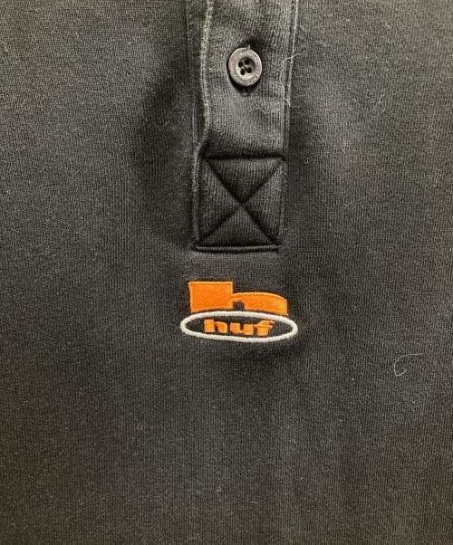 HUF（ハフ）HUF (ハフ) ポロシャツ ブラック サイズ:XLの古着・服飾アイテム