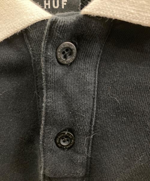 HUF（ハフ）HUF (ハフ) ポロシャツ ブラック サイズ:XLの古着・服飾アイテム