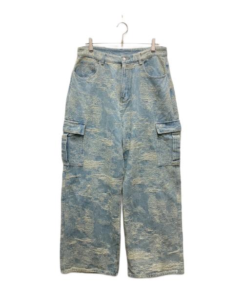 CHAORENBANG（-）CHAORENBANG (-) デニムカーゴパンツ ブルー サイズ:XLの古着・服飾アイテム