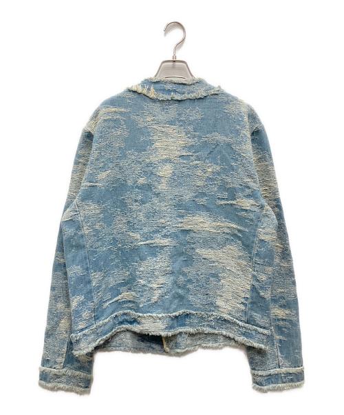 CHAORENBANG（-）CHAORENBANG (-) ノーカラーデニムジャケット ブルー サイズ:XLの古着・服飾アイテム