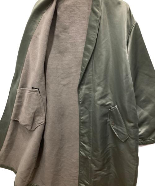 Mr.Gentleman（ミスタージェントルマン）MR.GENTLEMAN (ミスタージェントルマン) MA-1 GOWN COAT/MA-1 ガウンコート オリーブ サイズ:Lの古着・服飾アイテム