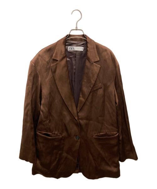 ZARA（ザラ）ZARA (ザラ) テーラードジャケット ブラウン サイズ:Sの古着・服飾アイテム
