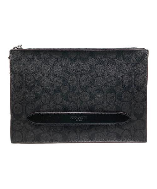 COACH（コーチ）COACH (コーチ) シグネチャークラッチバッグ ブラックの古着・服飾アイテム