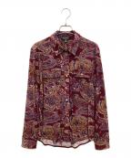 LAUREN RALPH LAURENローレンラルフローレン）の古着「総柄シャツ」｜ボルドー