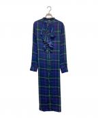 LAUREN RALPH LAURENローレンラルフローレン）の古着「総柄ワンピース」｜ブラック