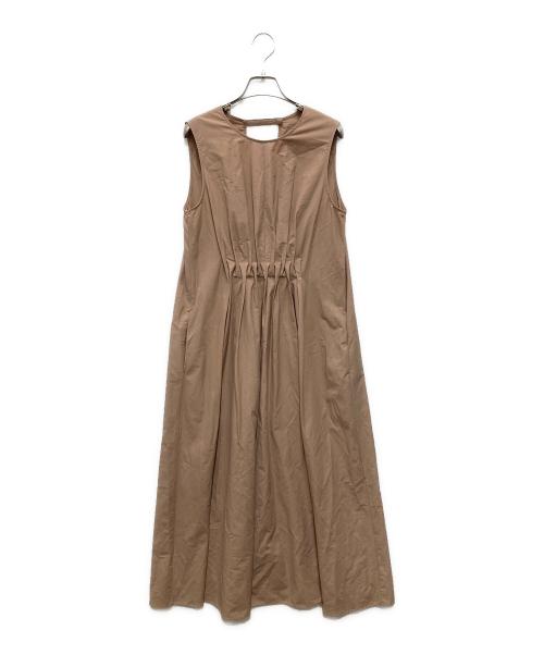 LOUNIE（ルーニー）LOUNIE (ルーニー) ウエストタックバックシャンワンピース ベージュ サイズ:38の古着・服飾アイテム