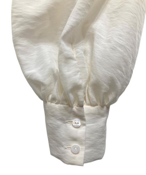 UNITED ARROWS TOKYO（ユナイテッドアローズトウキョウ）UNITED ARROWS TOKYO (ユナイテッドアローズトウキョウ) オーガンジー フリル&ボウタイ ブラウス アイボリー サイズ:表記無し(実寸ご確認ください）の古着・服飾アイテム