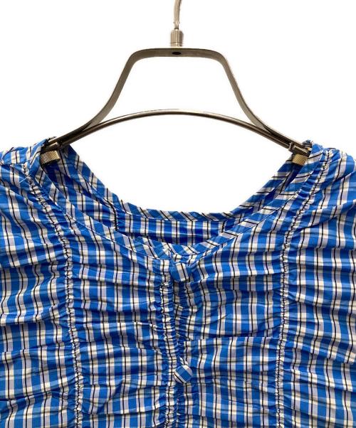 UNITED ARROWS TOKYO（ユナイテッドアローズトウキョウ）UNITED ARROWS TOKYO (ユナイテッドアローズトウキョウ) シャーリング2wayブラウス ブルー サイズ:不明(実寸をご確認ください)の古着・服飾アイテム