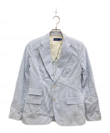 POLO RALPH LAUREN（ポロ・ラルフローレン）の古着「ストライプテーラードジャケット」｜ブルー