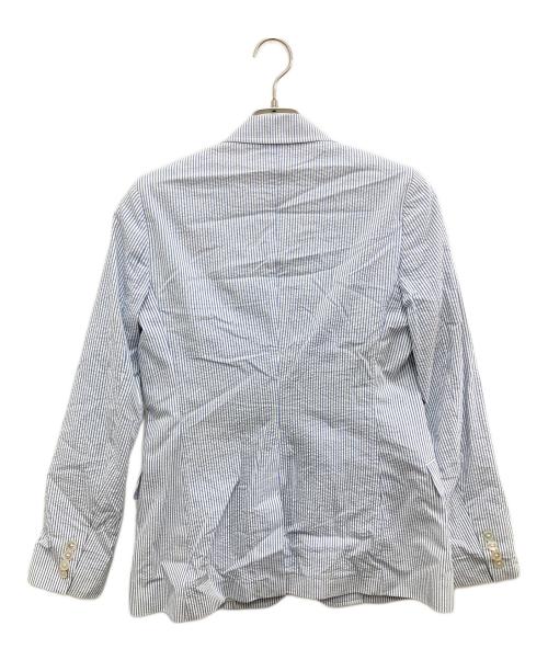 POLO RALPH LAUREN（ポロ・ラルフローレン）POLO RALPH LAUREN (ポロ・ラルフローレン) ストライプテーラードジャケット ブルー サイズ:6の古着・服飾アイテム