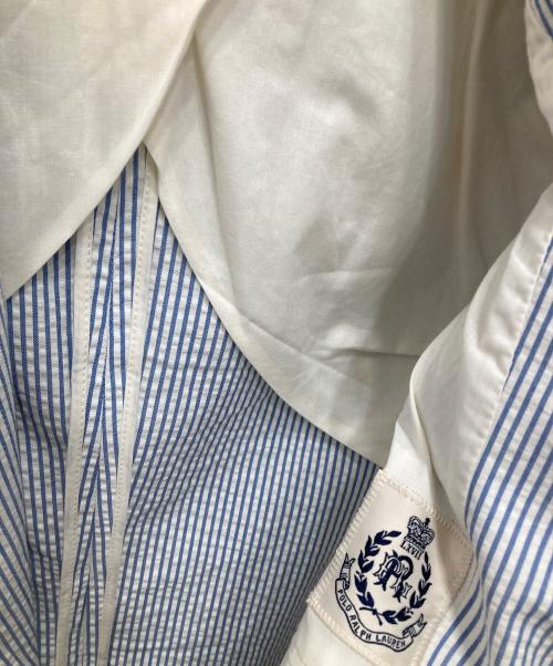 POLO RALPH LAUREN（ポロ・ラルフローレン）POLO RALPH LAUREN (ポロ・ラルフローレン) ストライプテーラードジャケット ブルー サイズ:6の古着・服飾アイテム