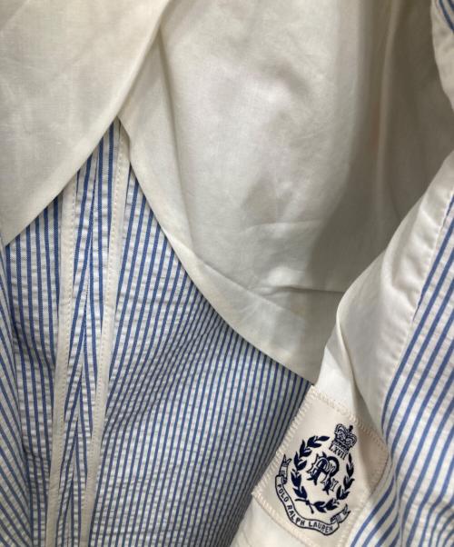 POLO RALPH LAUREN（ポロ・ラルフローレン）POLO RALPH LAUREN (ポロ・ラルフローレン) シャンブレーテーラードジャケット ブルー サイズ:6の古着・服飾アイテム
