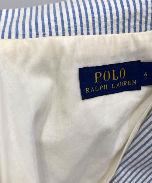 POLO RALPH LAUREN（ポロ・ラルフローレン）POLO RALPH LAUREN (ポロ・ラルフローレン) シャンブレーテーラードジャケット ブルー サイズ:6の古着・服飾アイテム