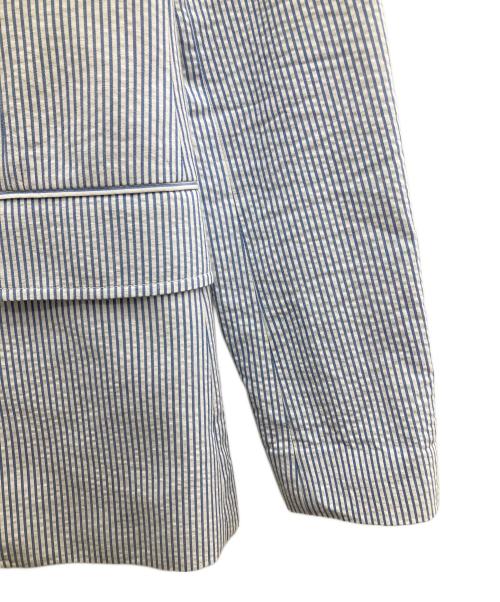 POLO RALPH LAUREN（ポロ・ラルフローレン）POLO RALPH LAUREN (ポロ・ラルフローレン) ストライプテーラードジャケット ブルー サイズ:6の古着・服飾アイテム