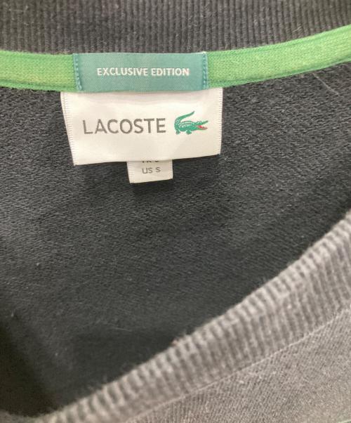 LACOSTE（ラコステ）LACOSTE (ラコステ) BEAMS (ビームス) NAPORITAINロゴスウェット ブラック サイズ:FR3の古着・服飾アイテム