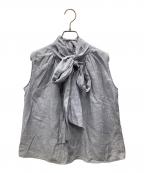 anuansアニュアンス）の古着「シアールーバンブラウス」｜グレー