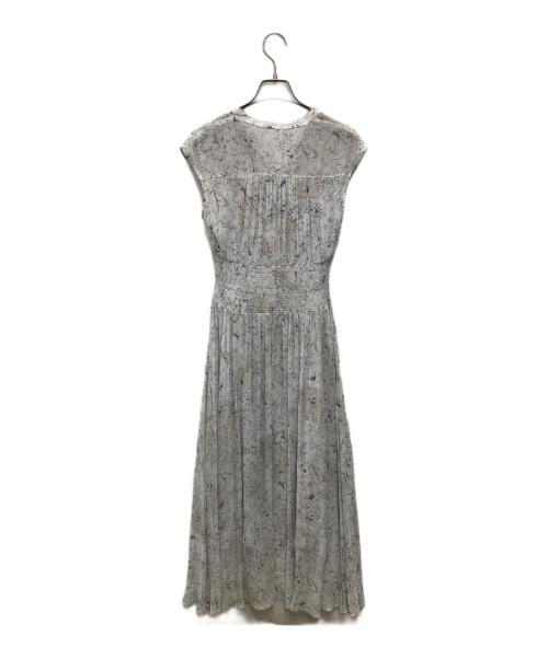 FRAY ID（フレイ アイディー）FRAY ID (フレイ アイディー) ラインアートシフォンワンピ グレーの古着・服飾アイテム