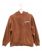 stussyステューシー）の古着「00'sスカルプリントプルオーバーパーカー」｜ブラウン