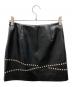 VERSACE (ヴェルサーチェ) スタッズFレザースカート ブラック サイズ:26/40：4000円